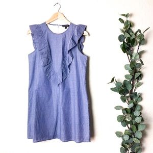 Express Pin Stripe Ruffle Top Dress SP